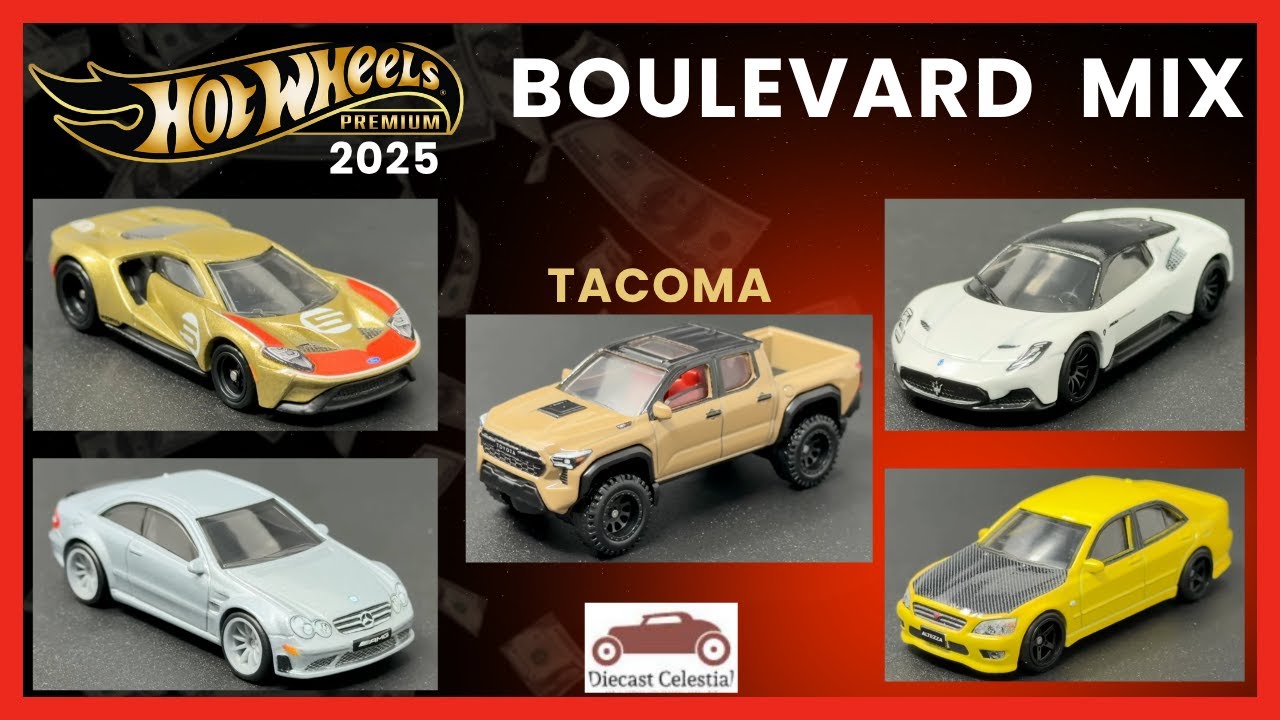 Hot Wheels Boulevard 2025 Mix 3 Showcase | Tacoma Maserati Altezza AMG Ford GT
