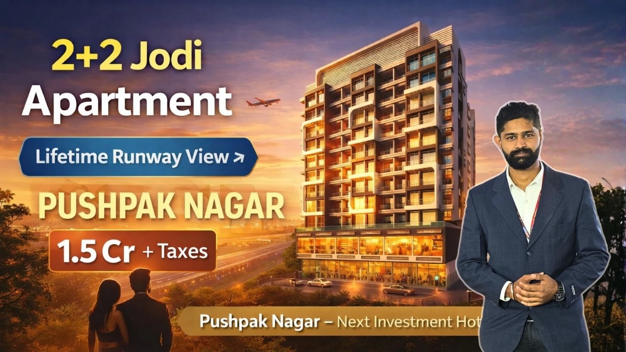 Pushpak Nagar | 2+2 Jodi Apartment | Lifetime NMIA Runway View | 1.5 Cr Investment Opportunity