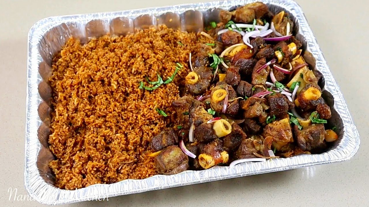 Tasty Party lamb Jollof Rice  - weekly batch cooking menu for your family