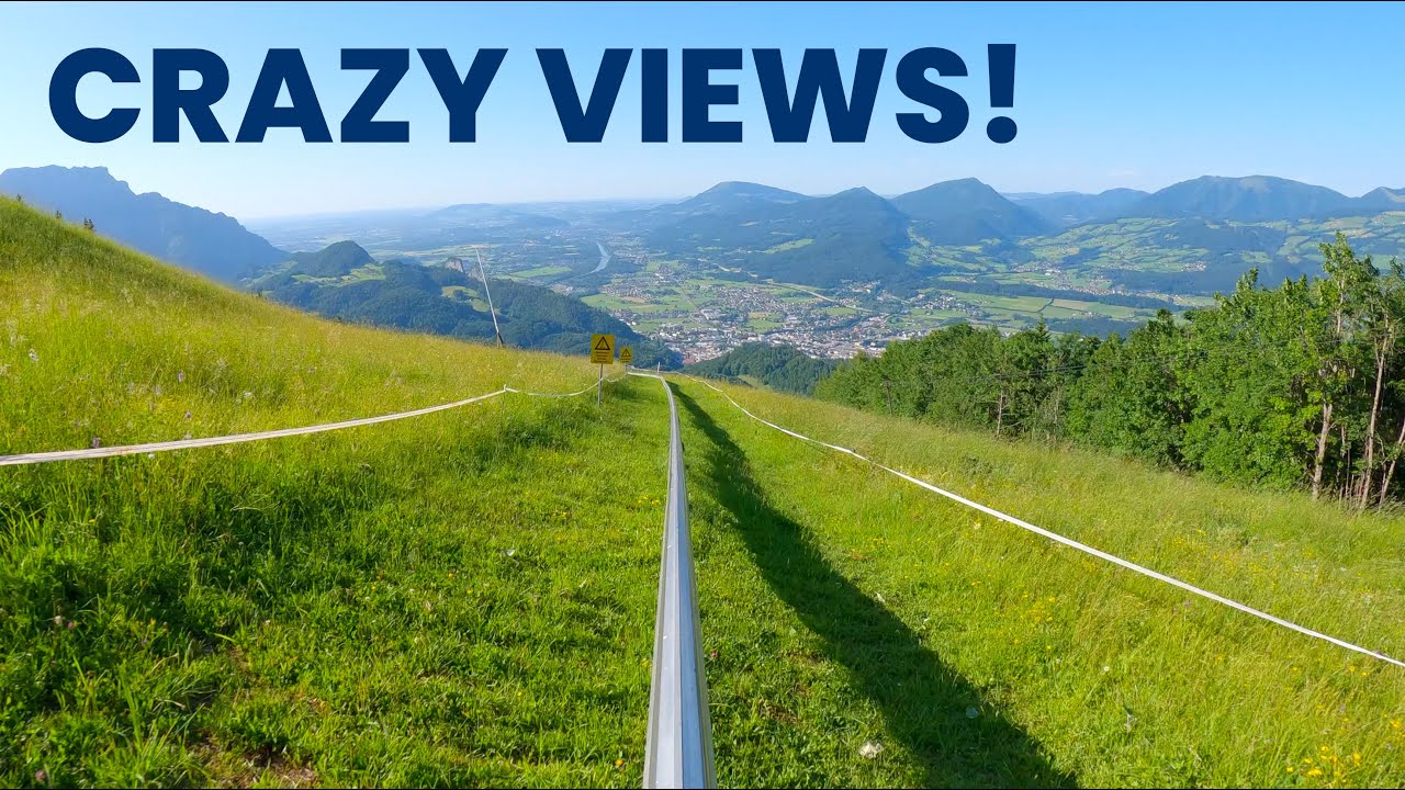 7,000 Foot Long Single Rail Alpine Coaster in Salzburg! Full Speed POV D&uuml;rrnberg Austria