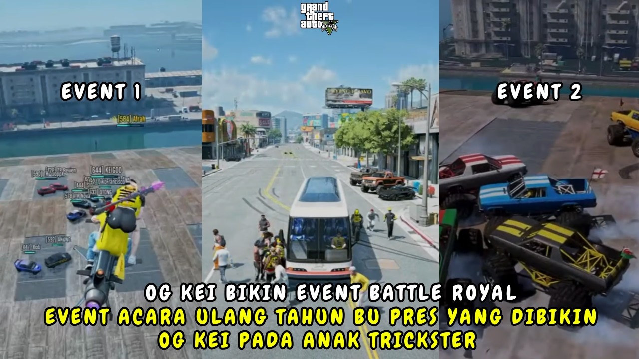 OG KEI BIKIN EVENT BATTEL ROYAL UNTUK ANAK TRICKSTER SPECIAL ULTAH BU PRES - GTA 5 ROLEPAY