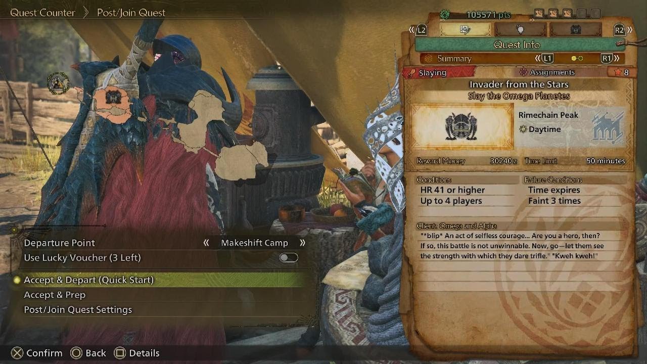 Monster Hunter Wilds:  Omega w/ support hunters