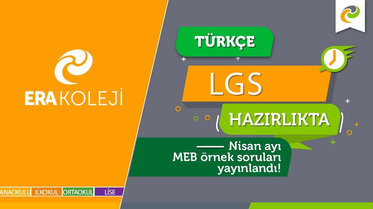 Nisan Ayı Örnek Sorular Türkçe LGS 2023