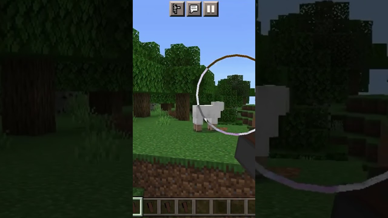 Gun to a sheep on Minecraft bedrock edition (mod made with crafty craft on App Store)