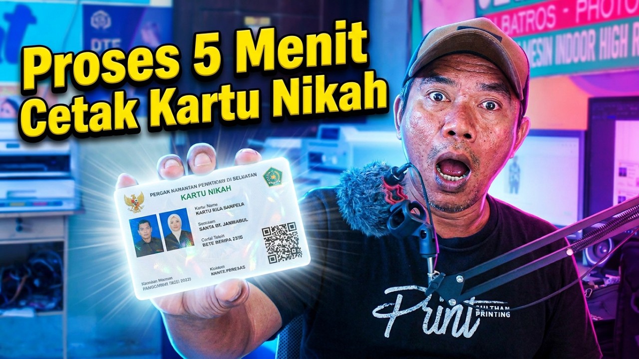 Keseharian pekerjaan di percetakan @sulthan.printing KARTU NIKAH Cetak BAHAN PVC