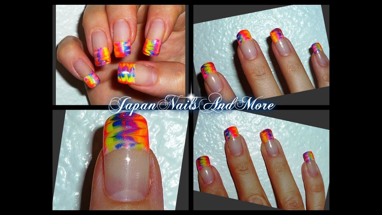 Rainbow Gel Nail Art Design