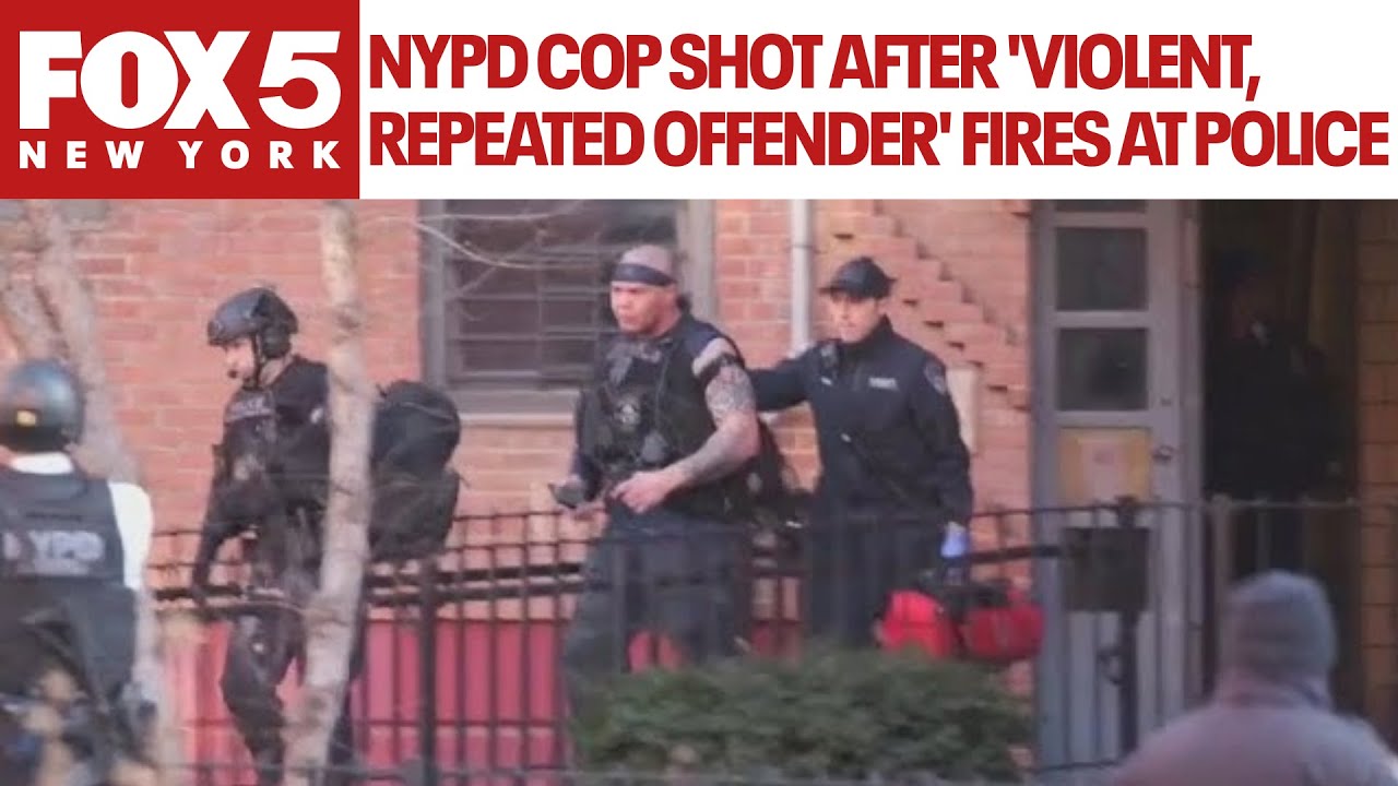 NYPD cop shot after 'violent, repeated offender' fires at police