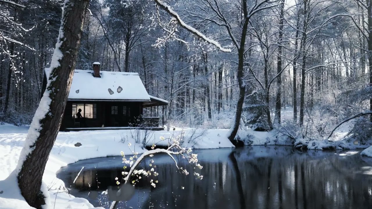 3 Hours Relaxing wind sound & Snowfall for deep sleep