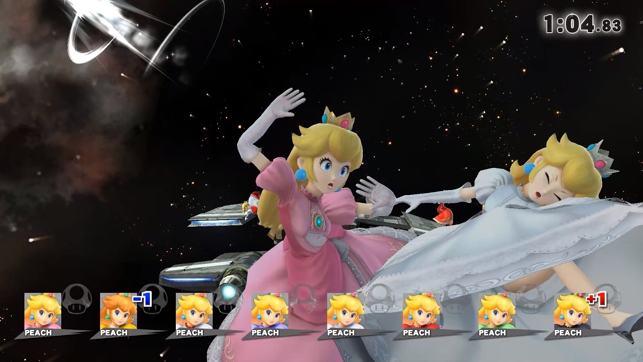 Smash Wii U - 8 Peaches Battle (Only Blast and Screen KO) #24