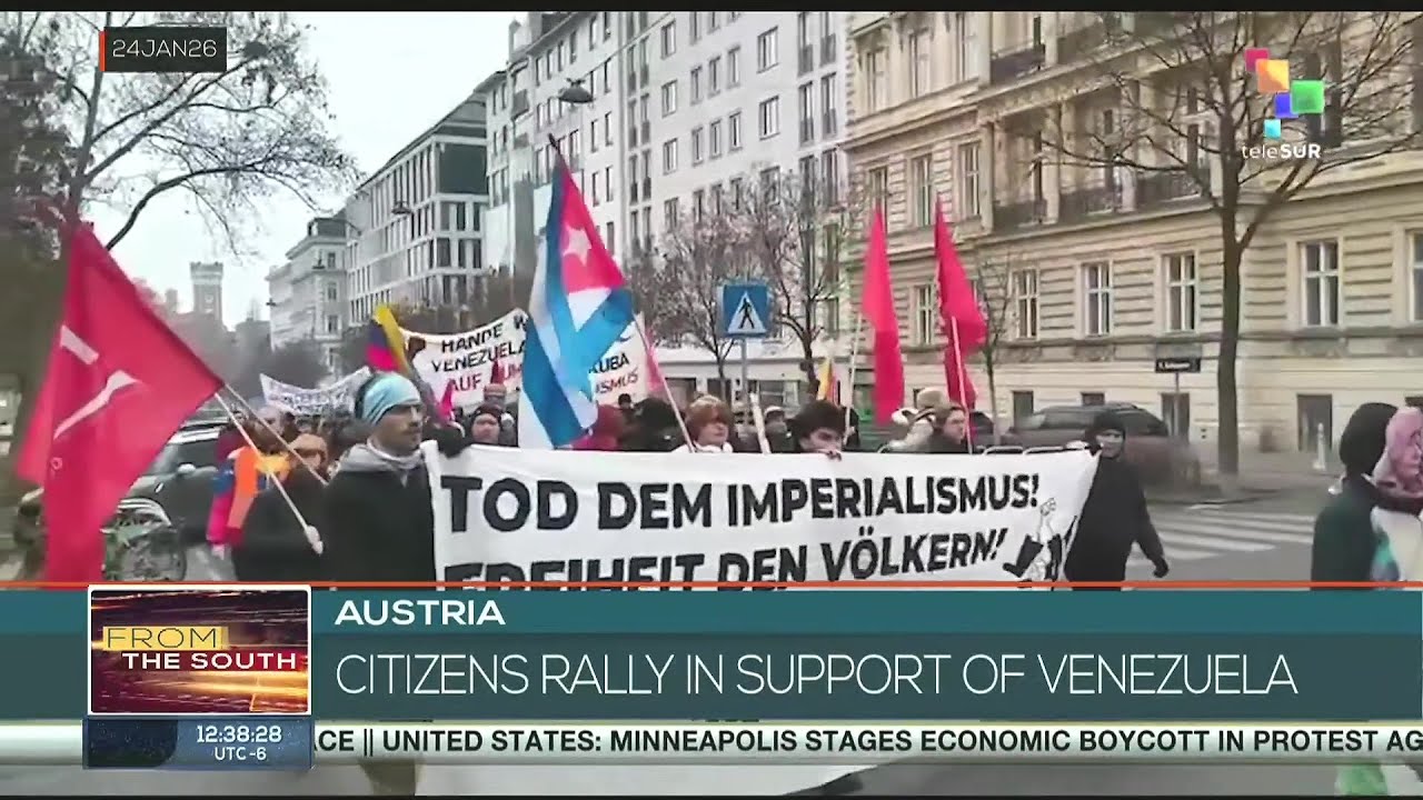Австрия | Граждане проводят митинг в поддержку Венесуэлы