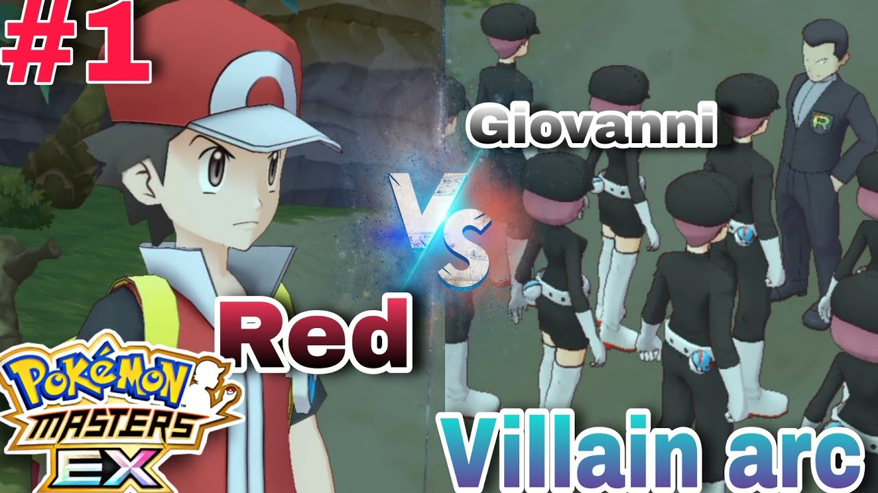 Red vs giovanni new villain arc chapter in pokemon masters ex #1