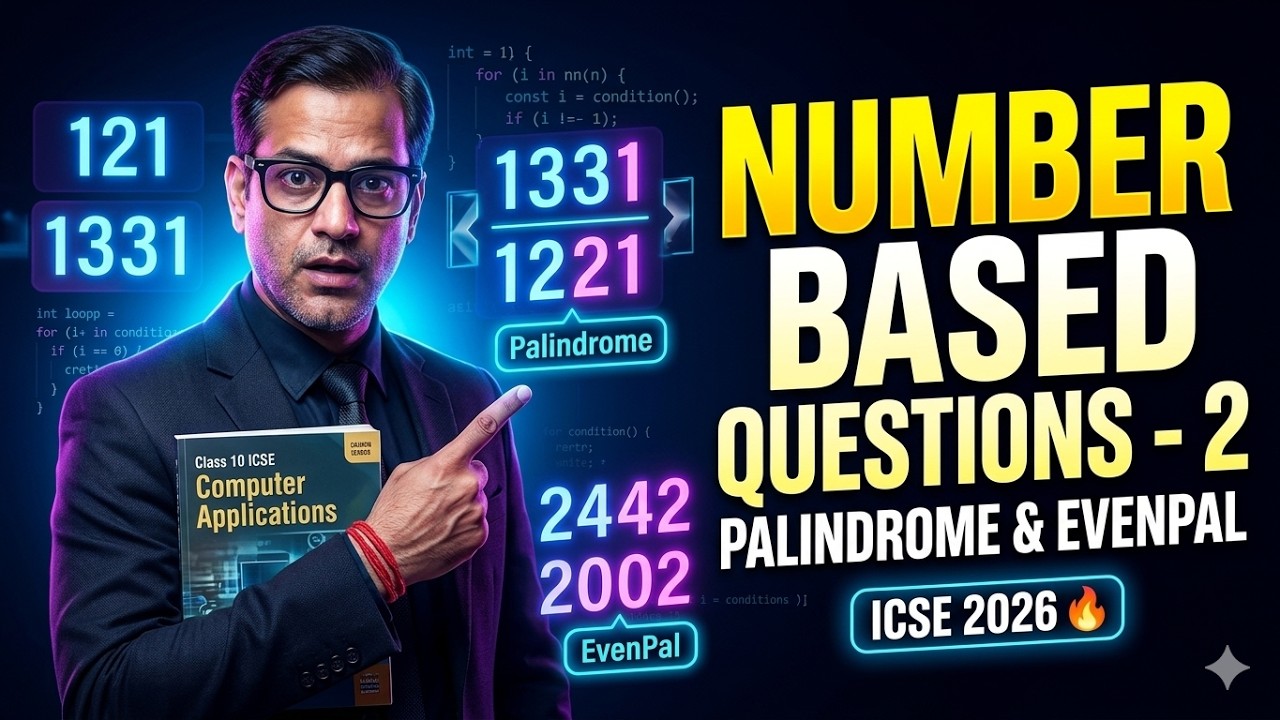 Number Based Question 2 | Computer Application | ICSE Class 10 | @sirtarunrupani