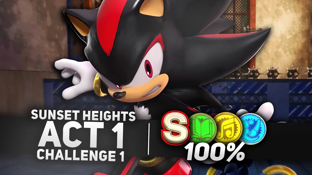 Sonic x Shadow Generations — Sunset Heights, акт 1, испытание 1 «Уничтожь вращающиеся шипы!» (4K)
