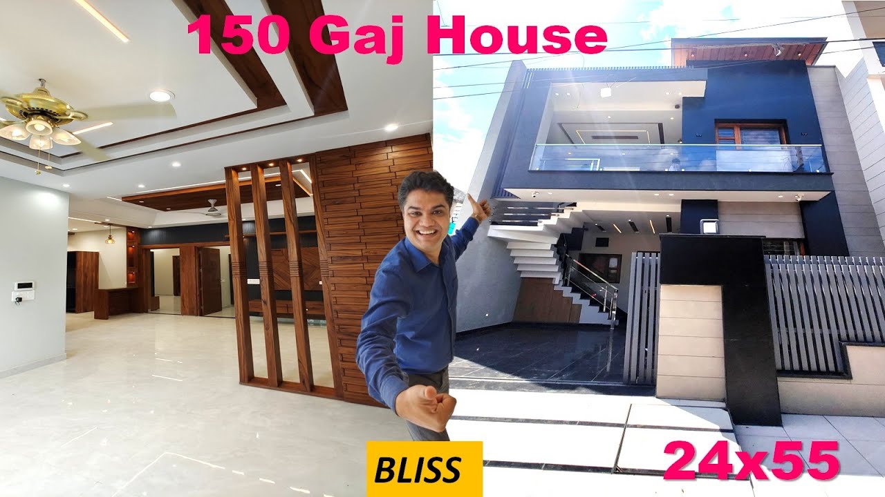 24x55 House Plan | 150 Gaj House Design | 150 Gaj House Front Design | 24 by 55 House Design Ideas