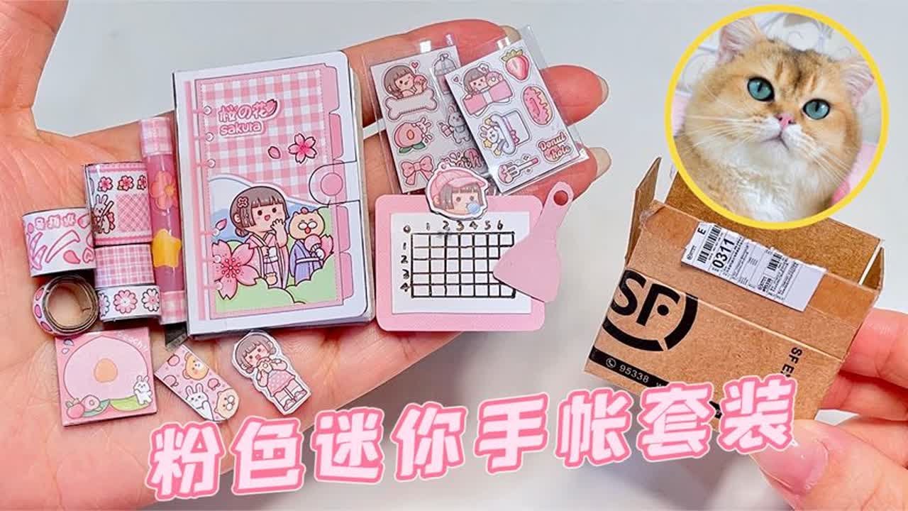 【玩子君手作】 和蛋饺蛋花开箱迷你快递，里面竟然是手帐套装，超迷你！