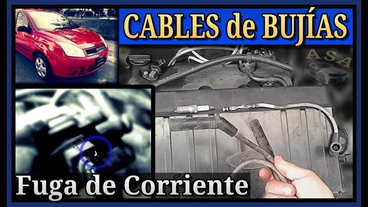 FUGA DE CORRIENTE, CABLES DE BUJIA, FORD FIESTA, COURIER, IKON , KA. ECOSPORT, 1.6 ZTECROCAM