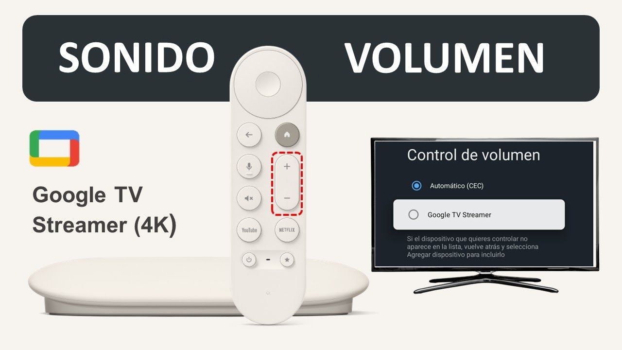 Configurar VOLUMEN del Google TV Streamer 4K