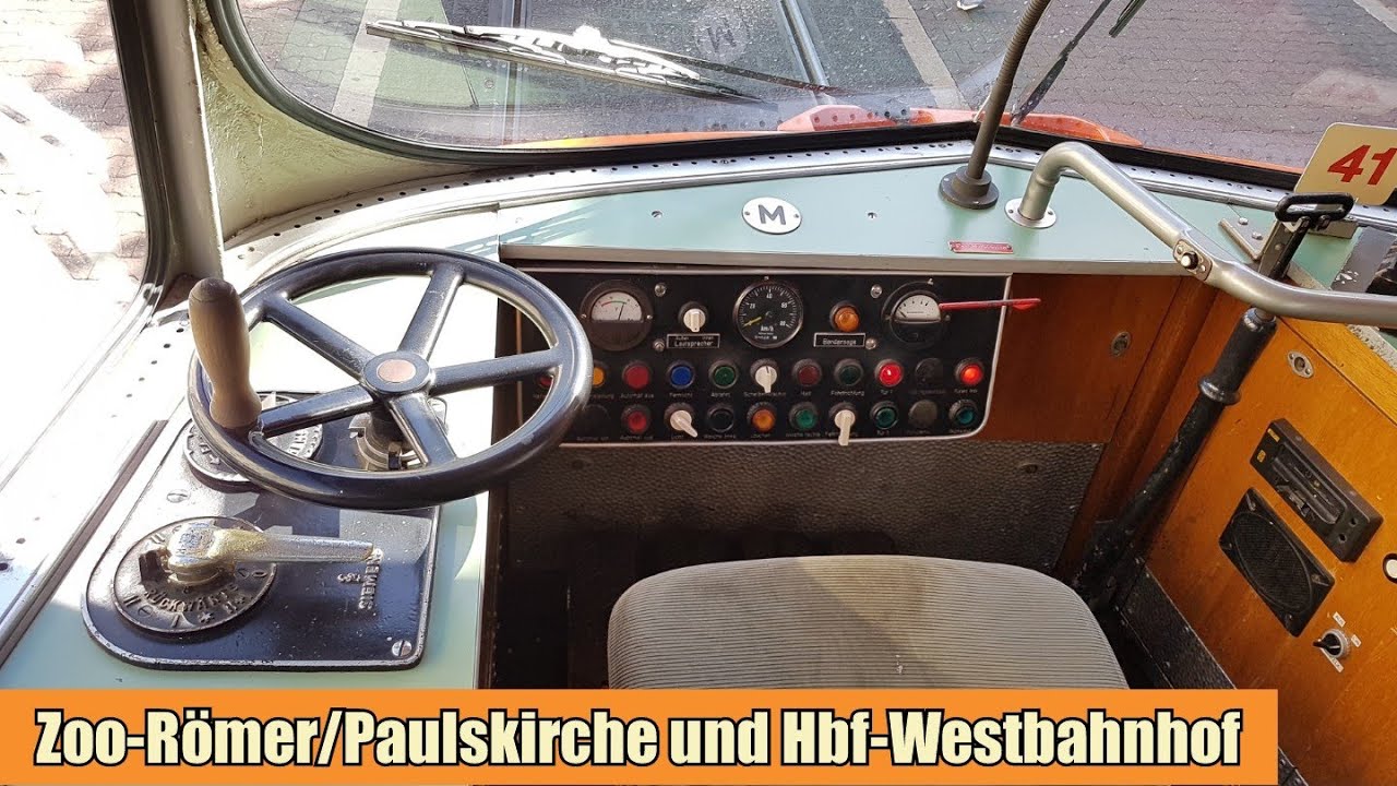Frankfurter Staßenbahn - Linie V Führerstandmitfahrt im M Wagen