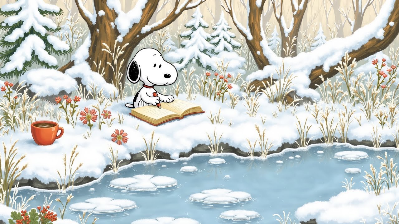 Snoopy’s Peaceful Winter Reading Corner 📚❄️ Chill Lofi Beats for Study, Relax & Focus