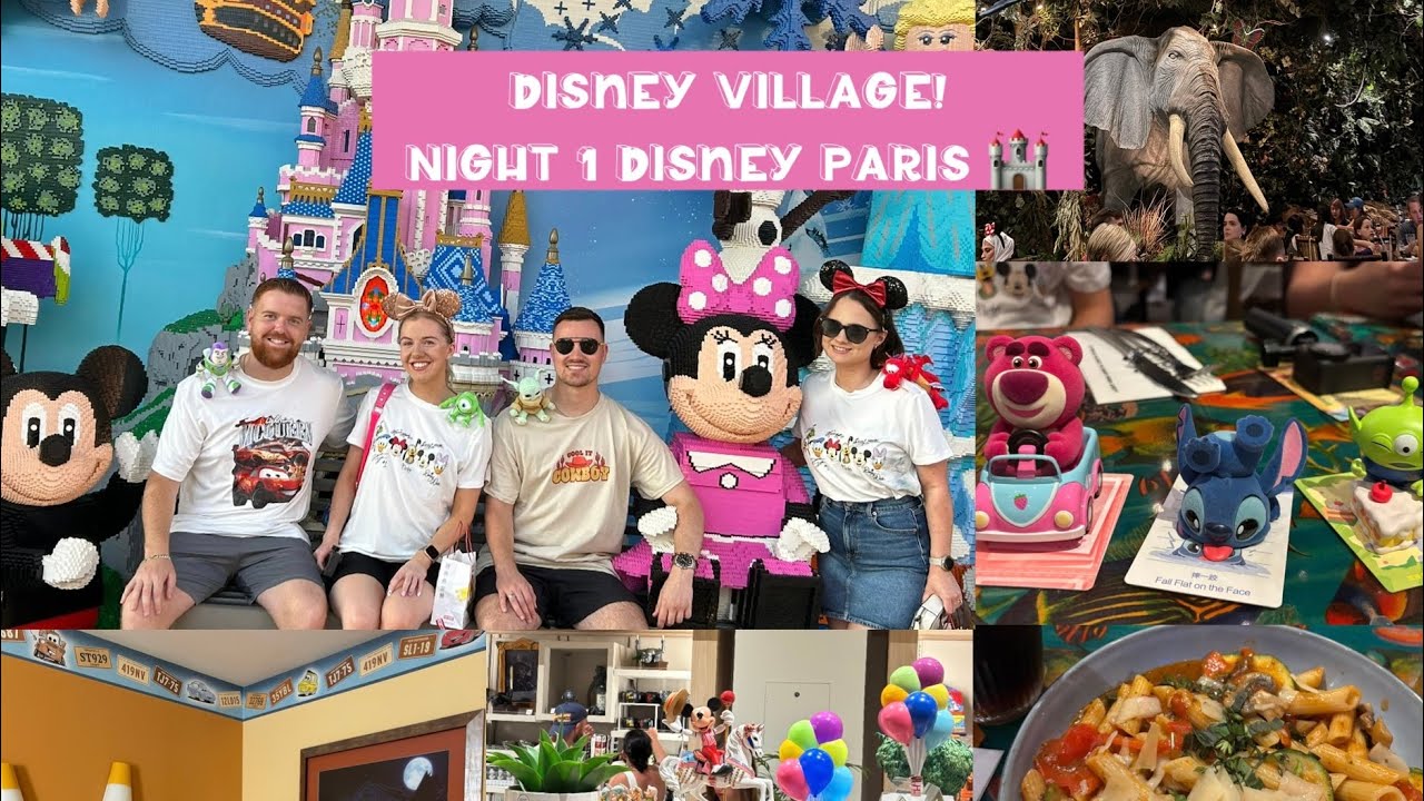Disneyland Paris night 1 | DISNEY VILLAGE | POP MART | LEGO | RAINFOREST CAFE | WORLD OF DISNEY 🐭🏰💖