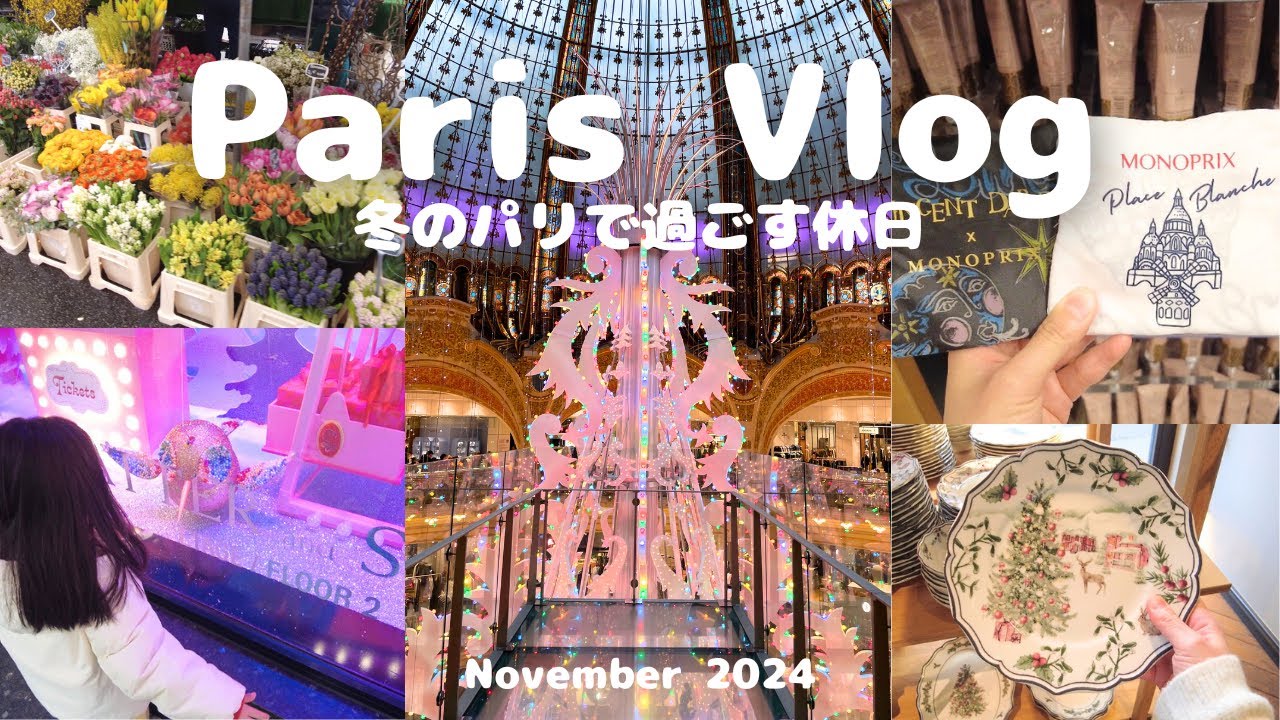 【Paris Vlog🇫🇷】冬が近付くパリで過ごす休日Vlog🎄モノプリお土産もご紹介🍪