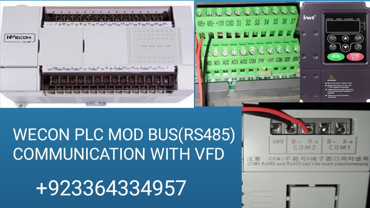 WECON PLC LX3V RS485 СВЯЗЬ W INVT VFD#RS485#wecon