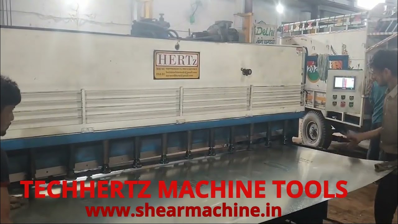 NC Hydraulic Shearing Machine  (3100x4)mm by Techhertz Machine Tools