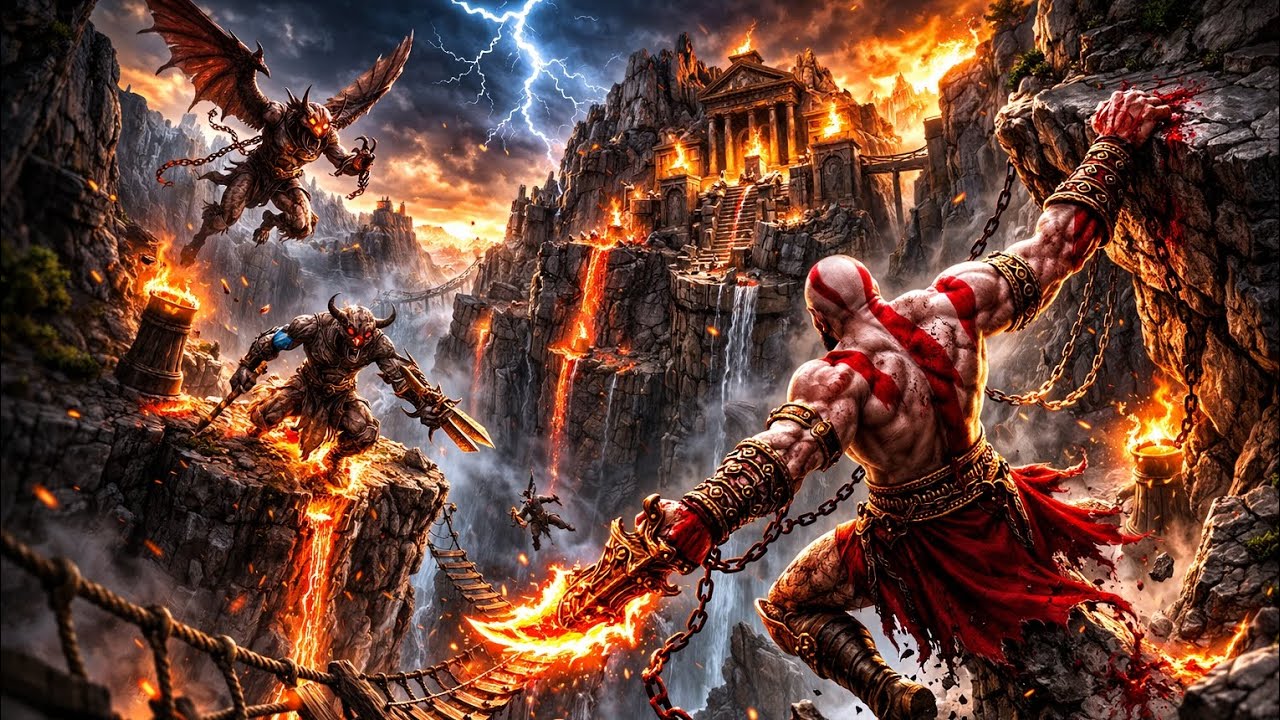 THE VERTICAL HELL | Scaling the Cliffs of Madness 🧗‍♂️⚡ | God of War 1​THE SKY IS THE ONLY WAY OUT. 