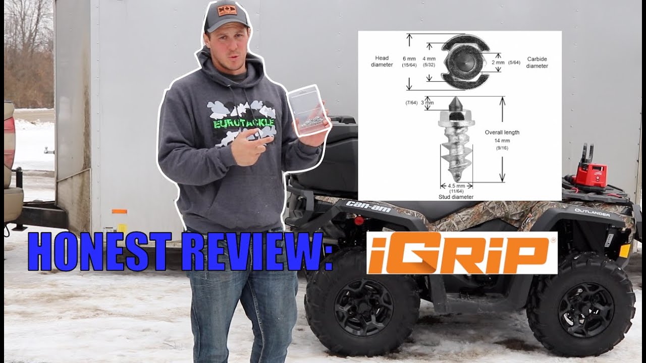 Honest Review: Studs for your ATV for Ice fishing : I-Grip