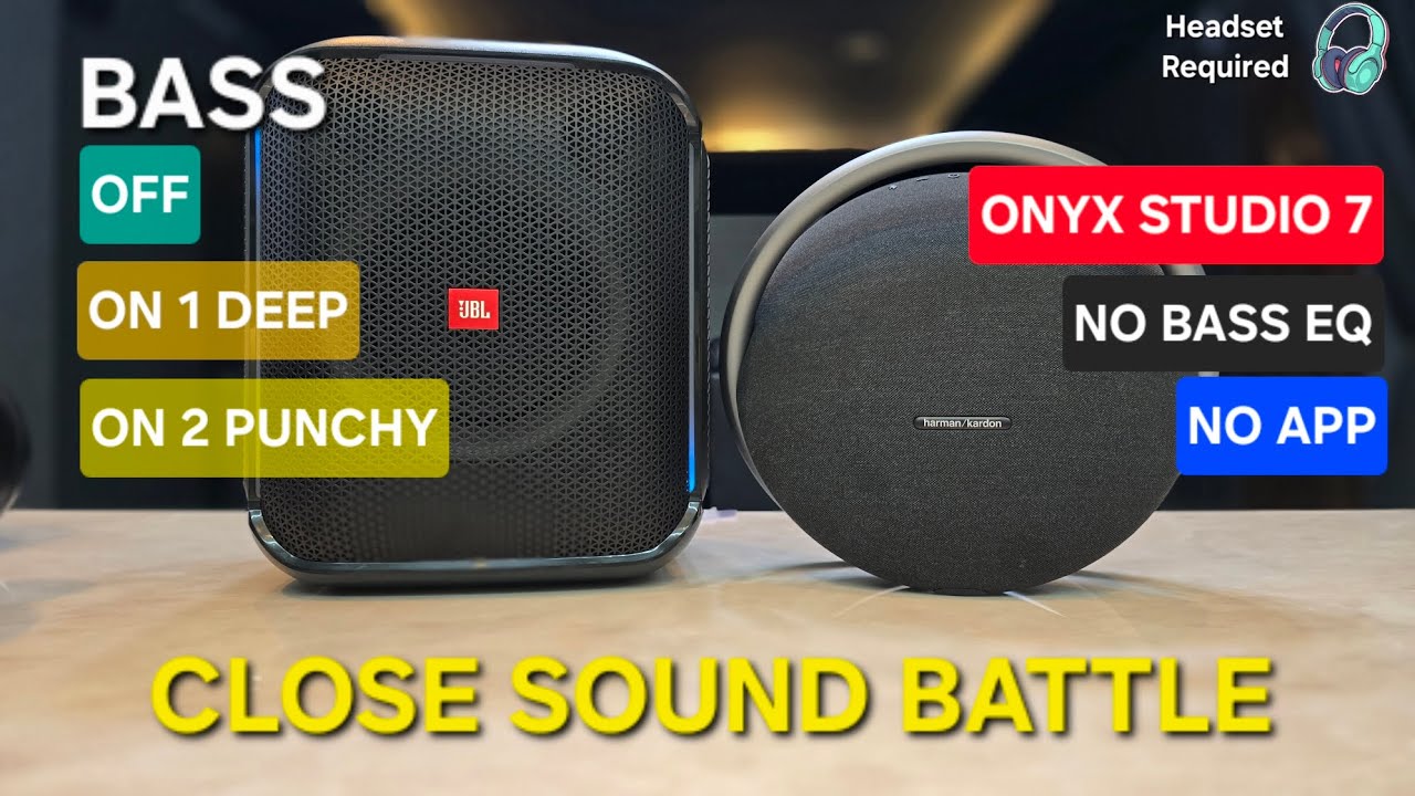 All About BASS!! JBL Encore / Essential Partybox Vs Harman Kardon Onyx Studio 7 | Close Sound Battle