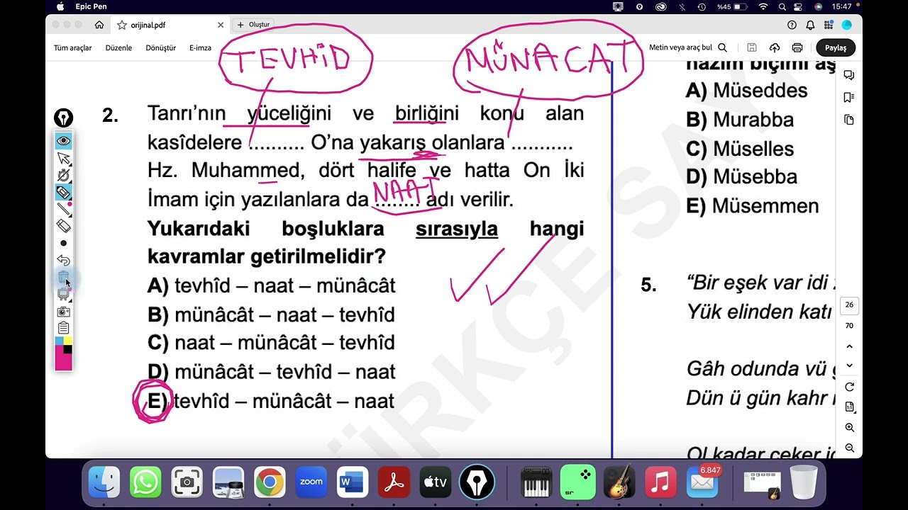 ESKİ TÜRK EDEBİYATI 25 SORU İLE NAZIM ŞEKİLLERİ TEKRARI