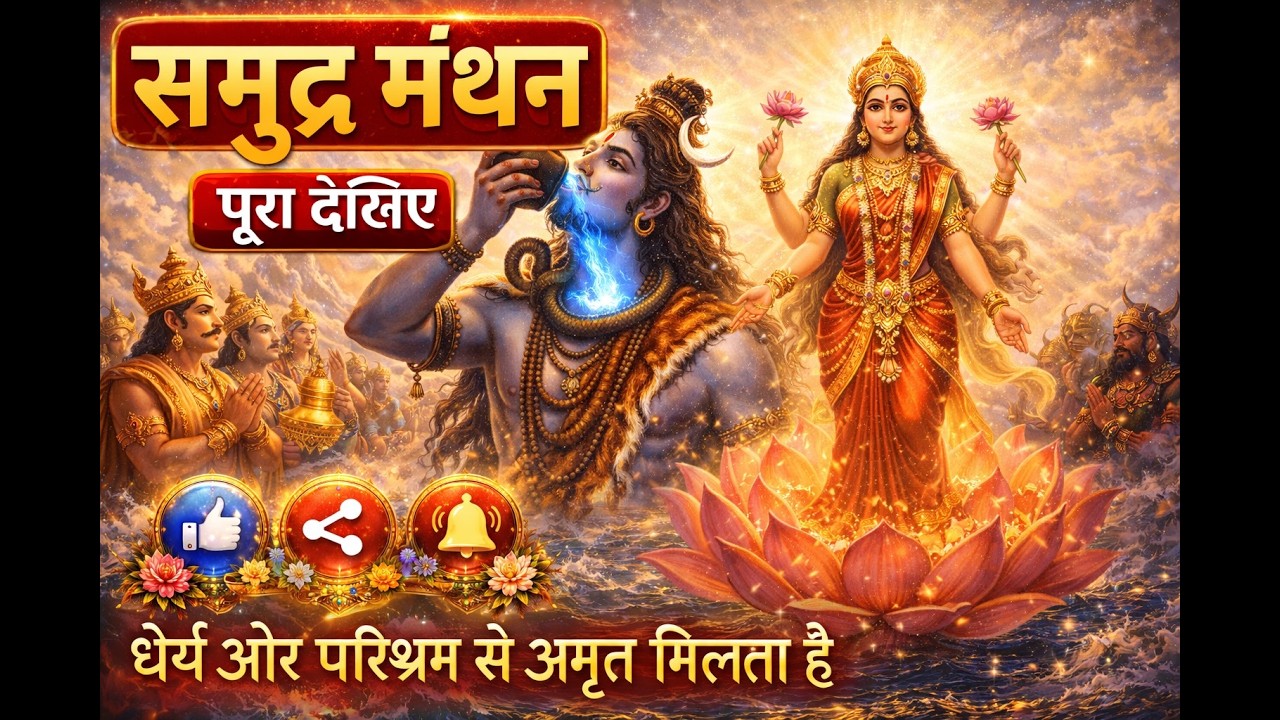समुद्र मंथन पौराणिक कथा | समुद्र मंथन की कथा | Hindu Mythology Story@StoryTalesToon24