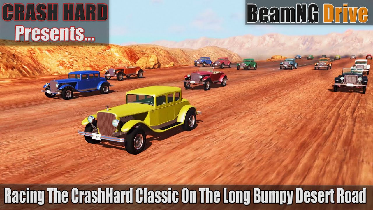 BeamNG Drive - Racing The CrashHard Classic On The Long Bumpy Desert Road