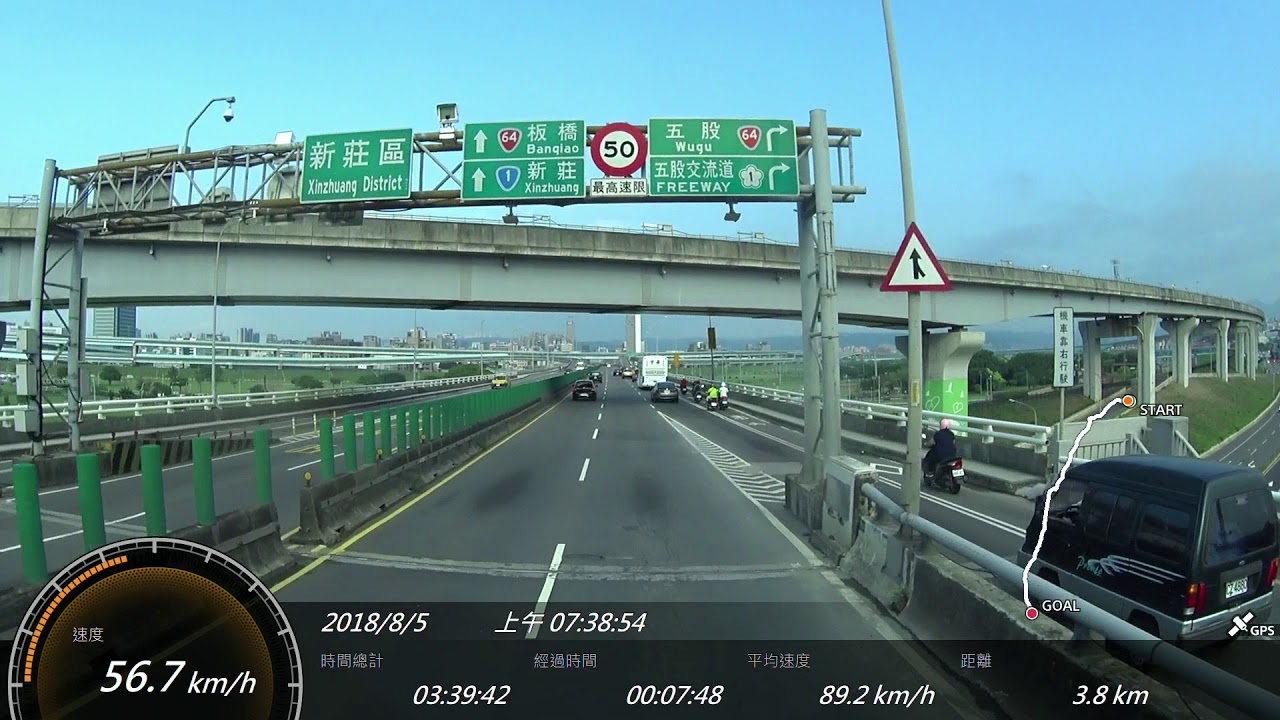 阿羅哈客運 3999 線路 國道一號 中山高速公路  台北-岡山 SONY FDR-X1000V Action Cam GPS 參數資料  路程景