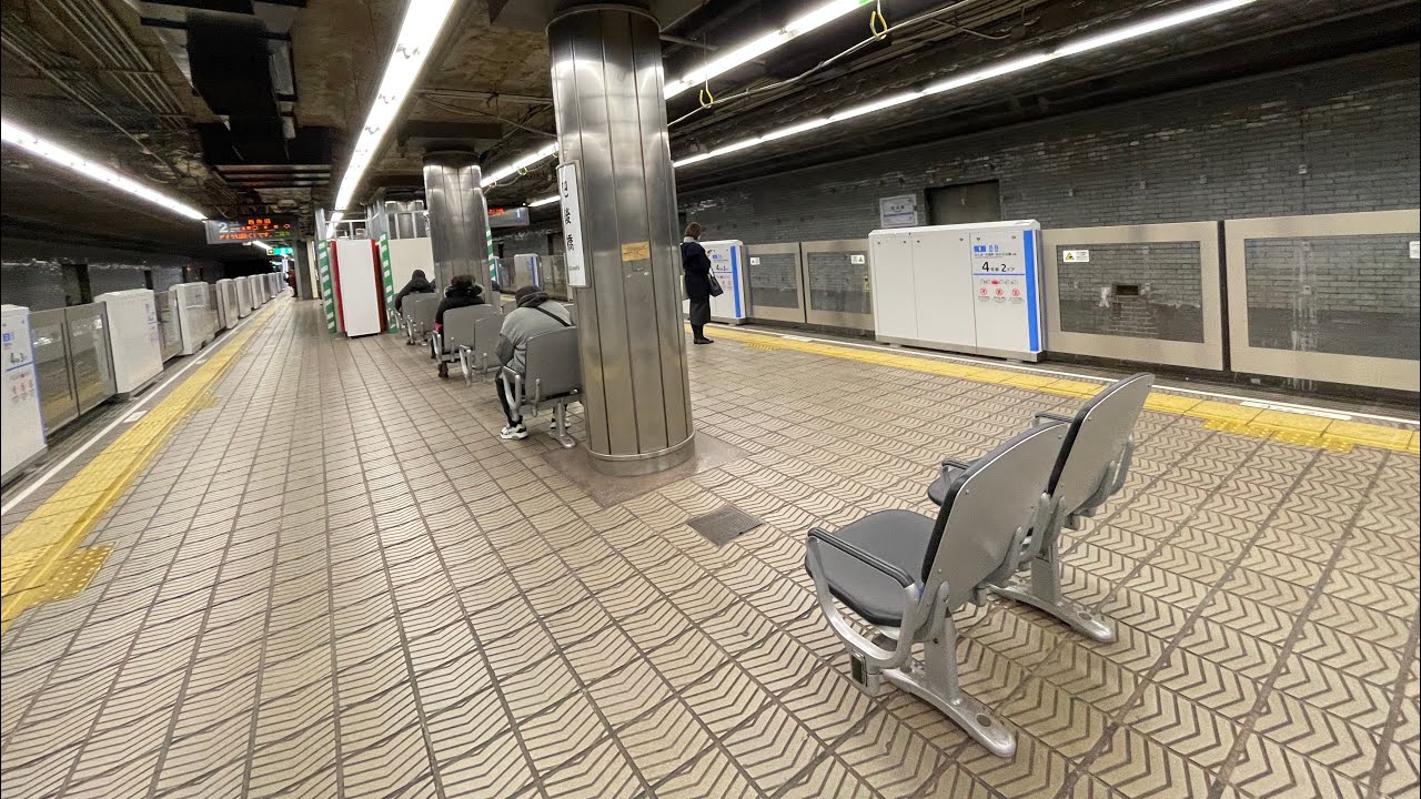 2023年12月22日(金)、大阪メトロ四つ橋線肥後橋駅で可動式ホーム柵が稼働開始！駅構内と電車発着風景を観察！