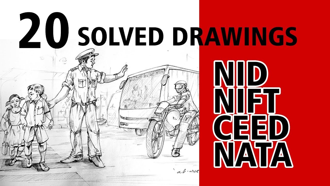 20 MEMORY DRAWINGS FOR NID/NIFT/CEED/NATA Examination