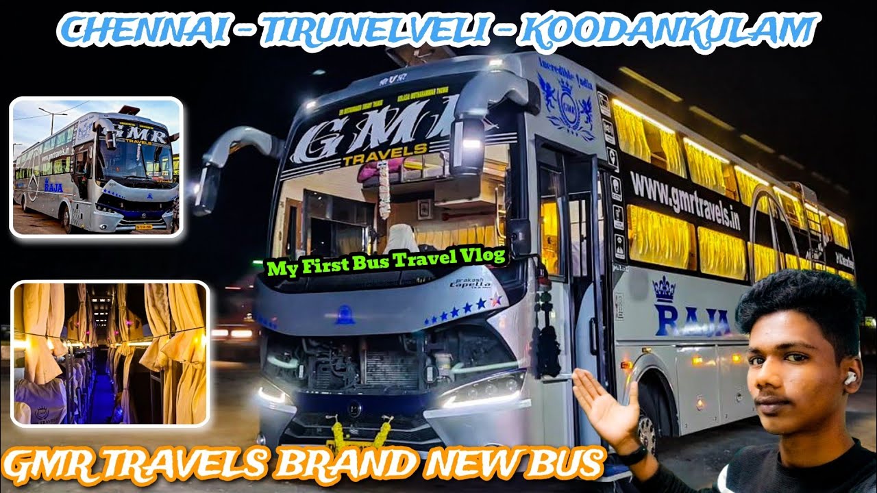 🚌GMR TRAVELS BUS TRAVEL VLOG | Chennai To Tirunelveli Ac Seater/ Sleeper Bus | BS6 Brand New Bus 🔥