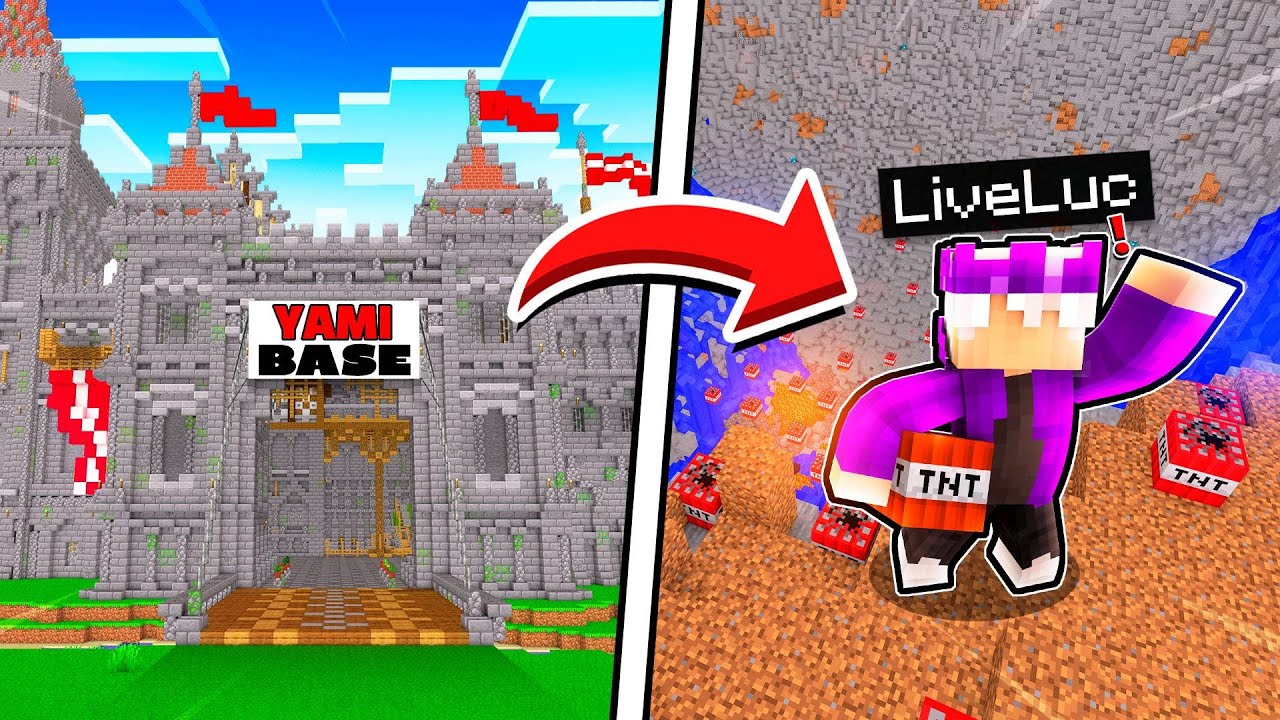 ich ZERST&Ouml;RE YAMIS BASE mit 10.000 TNT (Minecraft Nachbarschaft)