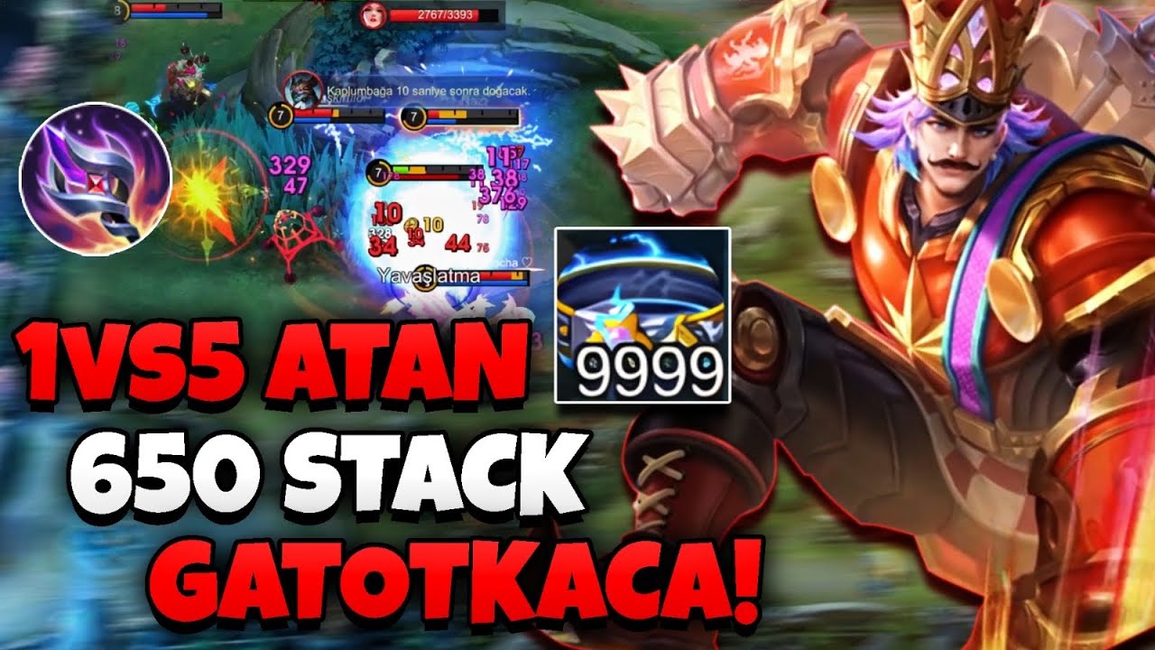 1vs5 ÖLÜMSÜZ GATOTKACA! - ÖLMÜYOR VE SİNİRLENİNCE TEK ATIYOR - MLBB