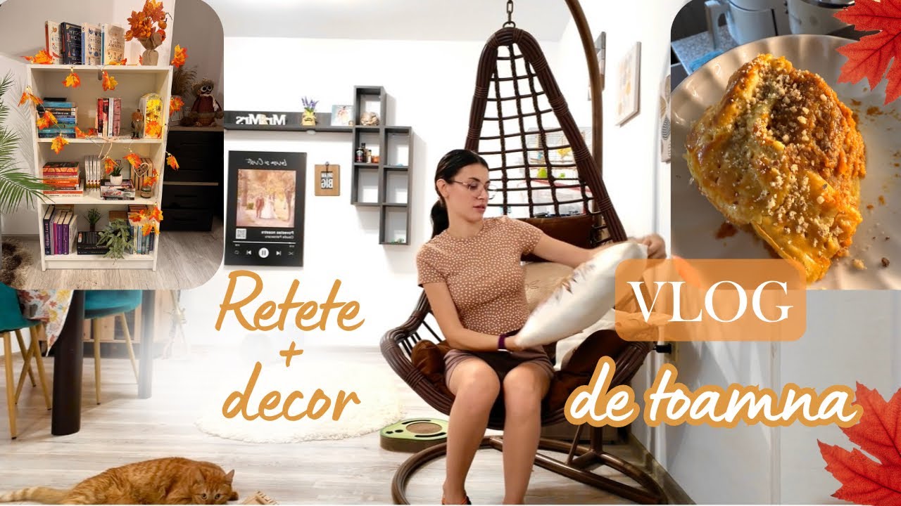 Am DECORAT casa pentru TOAMNA🍁 Prajitura cu dovleac si o cina rapida 🧡 | Daily Vlog 