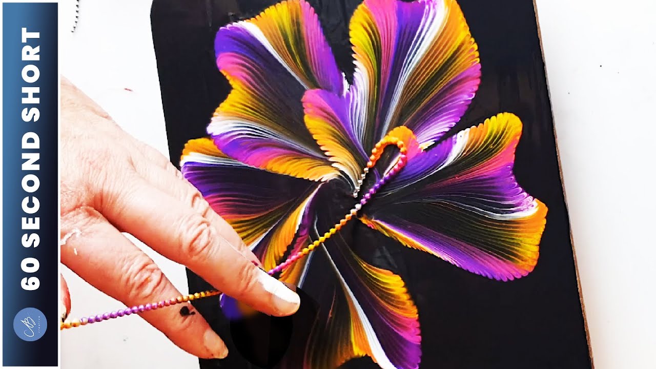 QUICK + EASY Chain Pull Flower! Colourful and Fun | AB Creative #Shorts