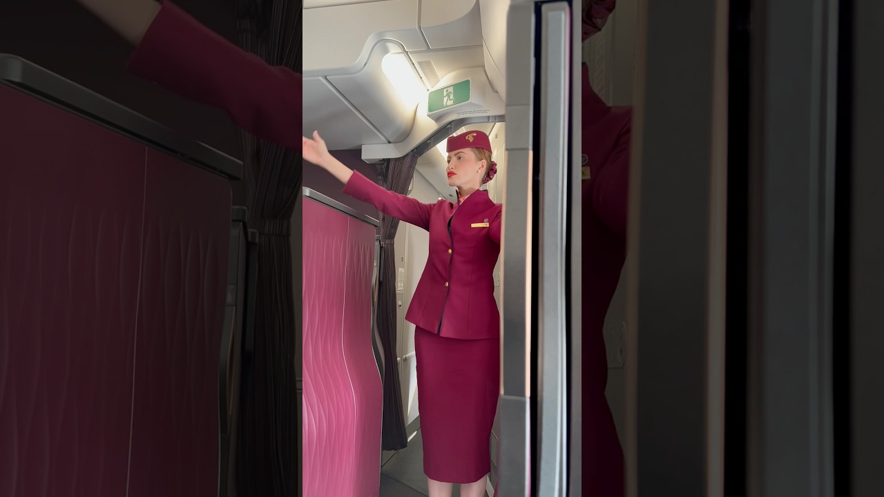 WHY DOES THIS FLIGHT ATTENDANT LOOK JUST LIKE ME 😳