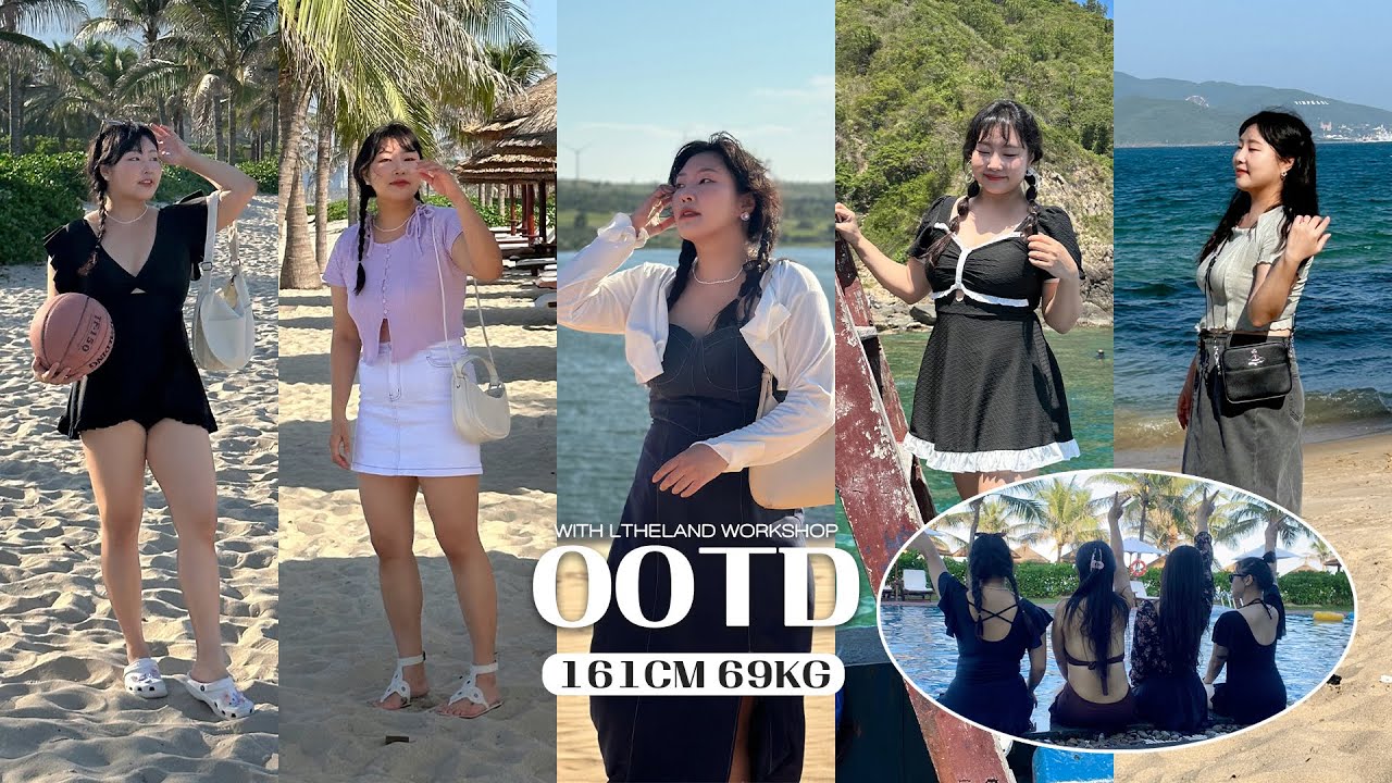 69kg는 평소에 뭐 입어? 통통녀 패션 유튜버가 찐으로 입은 베트남 일주일 ootd 모음🪂🏎️  패러세일링, 사막투어, 나트랑 vlog #66사이즈 #77사이즈 #통통녀