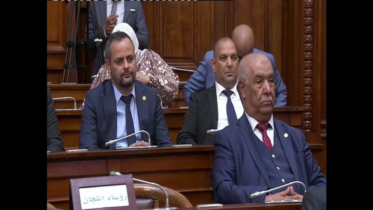 السيد حامد خضراوي، مقرر لجنة الصحة والشؤون الاجتماعية والعمل والتضامن، يعرض التقرير التمهيدي للجنة