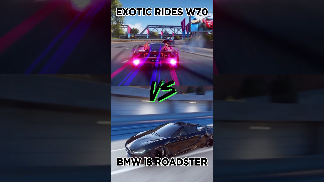 BMW i8 ROADSTER Vs EXOTIC RIDES W70 Attack #ASPHALT9 LEG #Video Gaming #ShortVideo