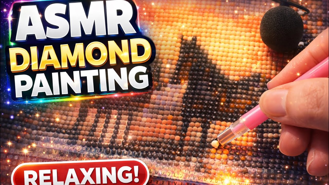 ASMR Diamond Painting ✨ Super Relaxing & Satisfying Sounds!