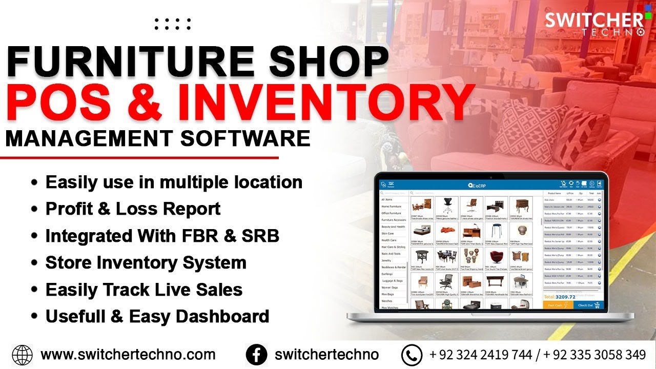 Furniture Showroom Inventory & Accounting Billing System - Furniture Store Retail Software Shop
