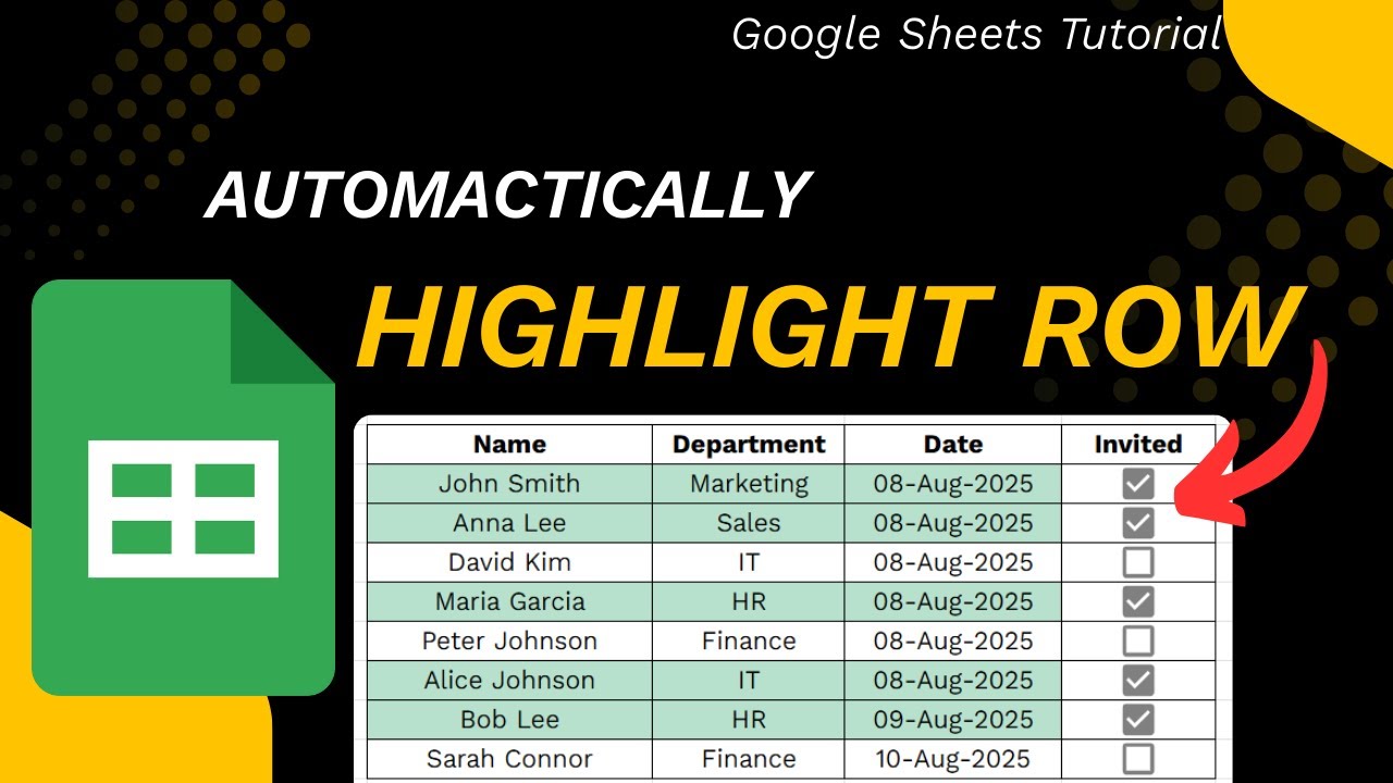 How to Auto Highlight Rows with a Checkbox in Google Sheets (2025 EASY Guide)