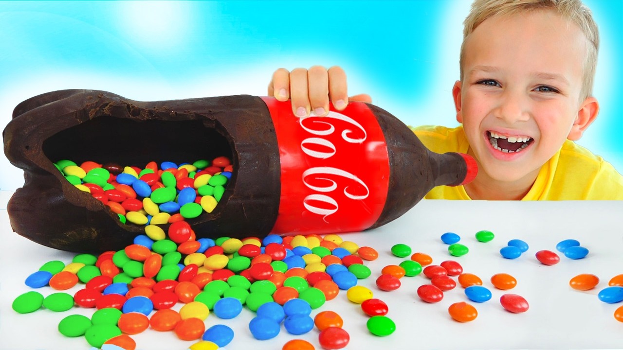 Vlad and Niki Chocolate & Soda Challenge for Mom
