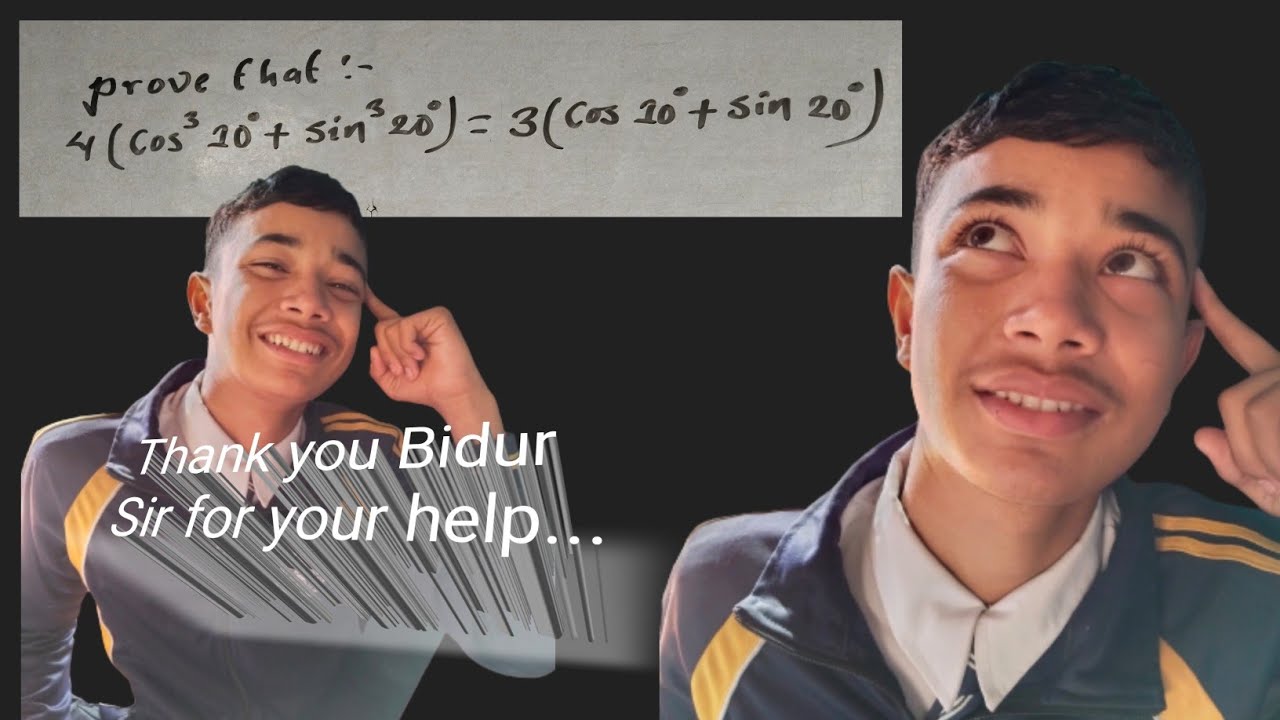 Prove that:  4(cos³ 10° + sin³ 20°) = 3(cos 10° + sin 20°)
